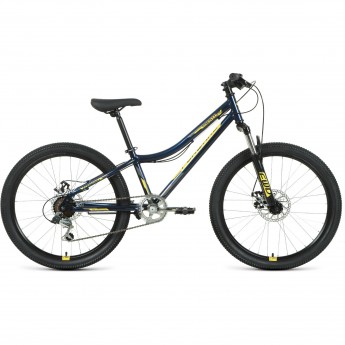 Велосипед FORWARD TITAN 24 2.2 disc (2021) темно-синий/золотой