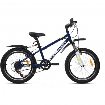 Велосипед FORWARD UNIT 20 2.0, рама 10.5", 2022, темно-синий/белый